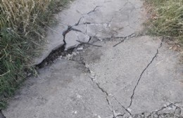 Fueron a juntar escombro y le rompieron la vereda: la molestia de un vecino que espera respuestas