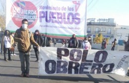 Movilización de organizaciones sociales sobre Avenida Montevideo