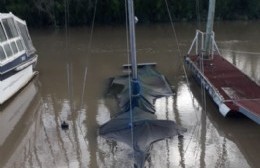 Por falta de mantenimiento, se hundió una embarcación en "Marina del Sur"
