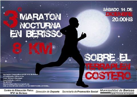Todo listo para la maratón nocturna sobre el Terraplén Costero