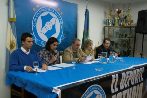 Villa San Carlos presentó el proyecto “El deporte estudia”