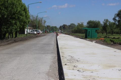 Obras de hormigonado en calles de la ciudad