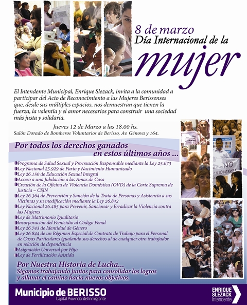Acto de la comuna en homenaje a las mujeres