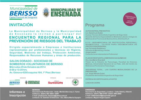 Encuentro regional para la prevención de riesgos del trabajo