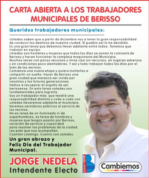 Carta abierta a los trabajadores municipales de Berisso