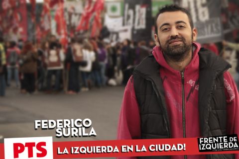 Federico Surila es el precandidato a intendente del PTS en el Frente de Izquierda