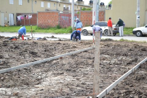 Trabajos de intervención urbana en plazas de la ciudad