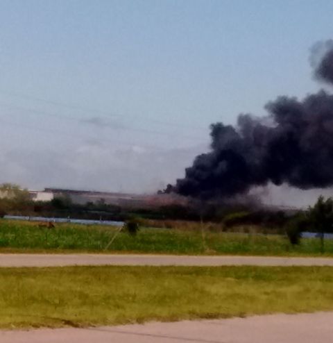Incendio en Siderar y nube tóxica