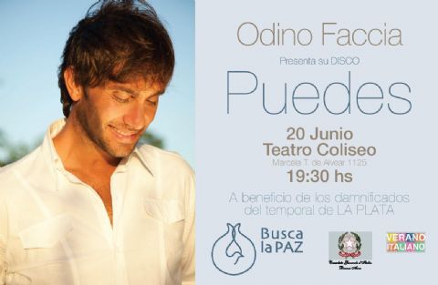 Concierto de Odino Faccia a beneficio de los inundados de La Plata