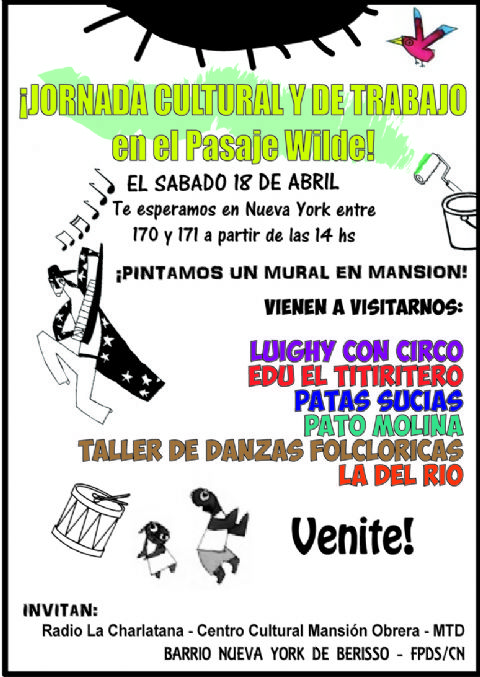 Jornada cultural y de trabajo en el Pasaje Wilde