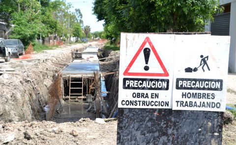 Avanzan trabajos de desagües pluviales del Canal Watzenborn