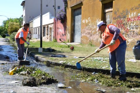 Cooperativas locales realizaron tareas de limpieza