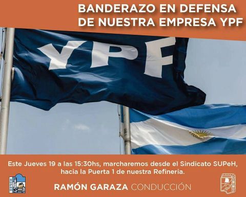 “Banderazo” en defensa de YPF