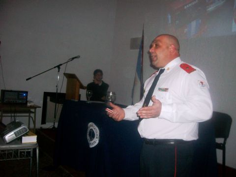 Disertación de bomberos berissenses en la Universidad Católica de La Plata
