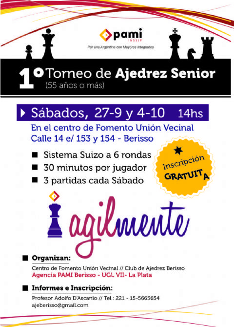 Comienza el torneo de ajedrez senior de Berisso