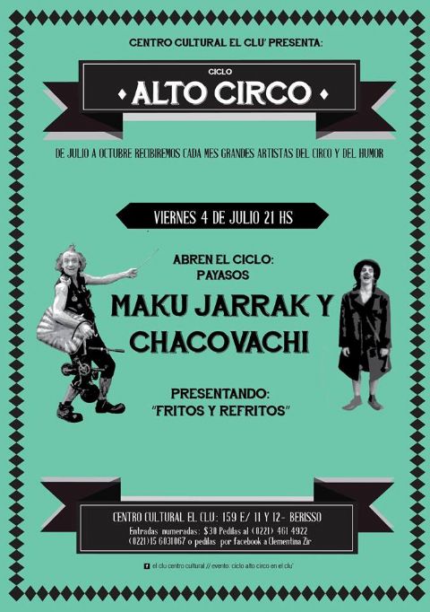 El Clú invita a las familias a vivir los espectáculos de Chacovachi y Maku Jarrak en el ciclo “Alto Circo”