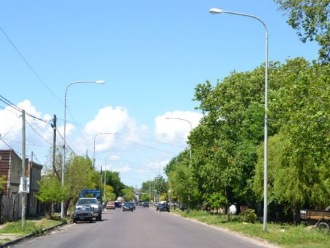 Tareas de reconversión lumínica en la Avenida Río de Janeiro