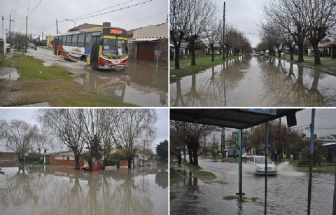 Vecinos bajo el agua y al grito de “siempre lo mismo”