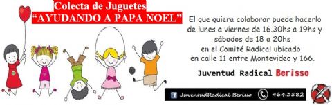Colecta de juguetes “Ayudando a Papá Noel”