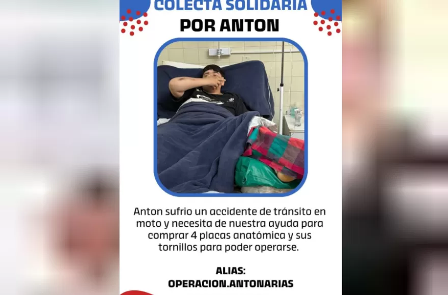 La familia de Anton comenzó una colecta solidaria para reunir los casi seis millones de pesos necesarios.