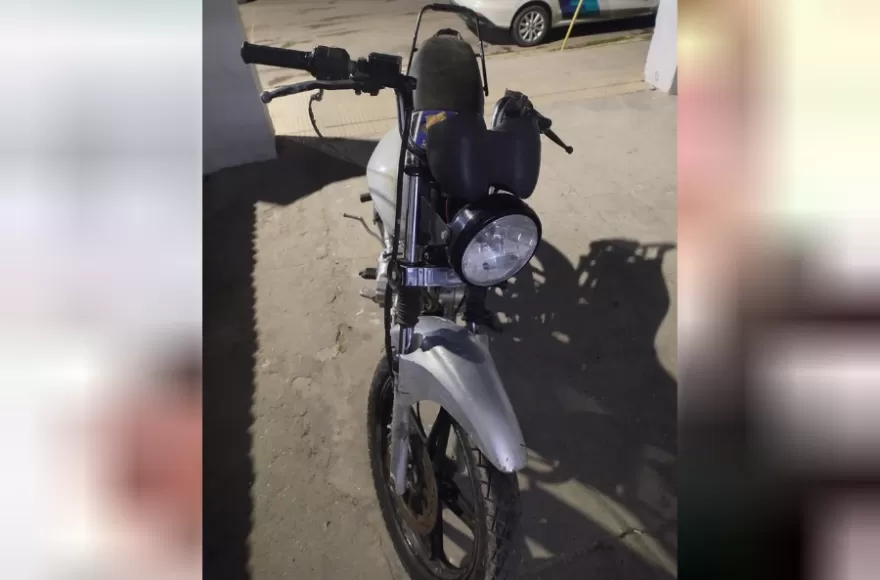Quedó secuestrada la motocicleta por circular sin el dominio correspondiente