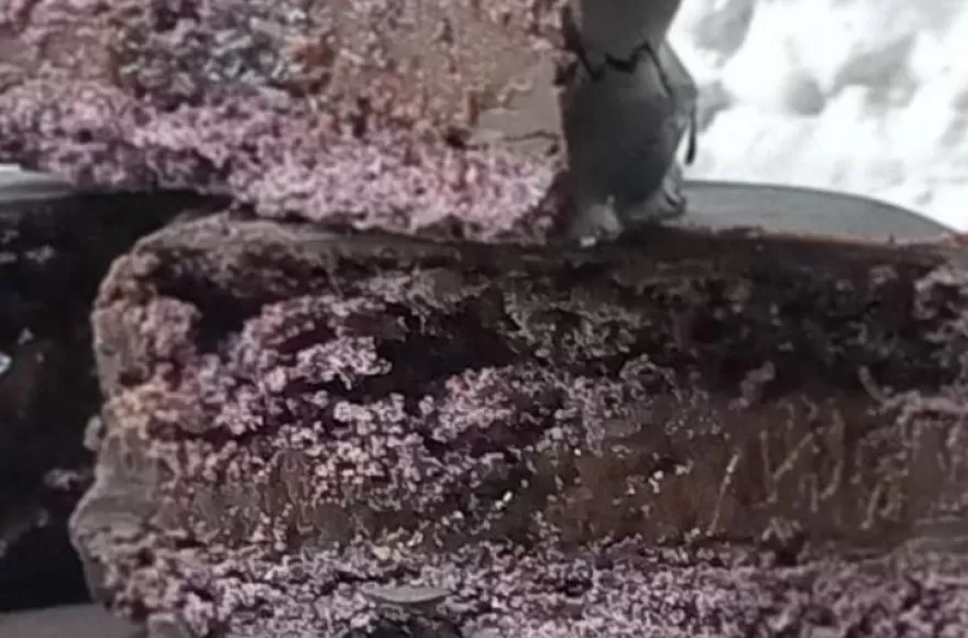 A base de harina de uva y vino rosado.