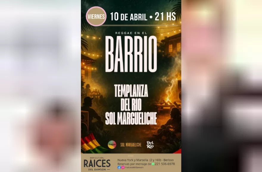 Se viene una noche de reggae.