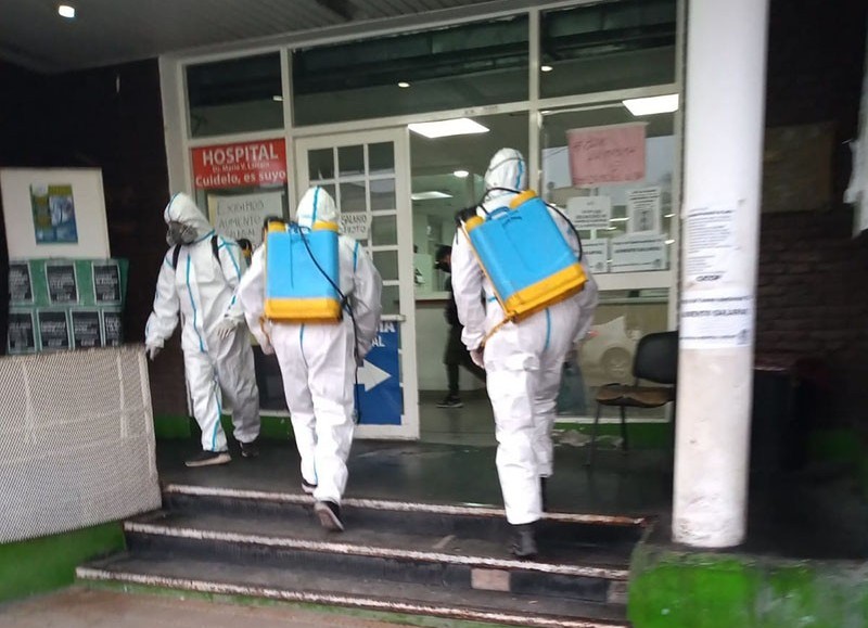 Labores en el Hospital Larraín.