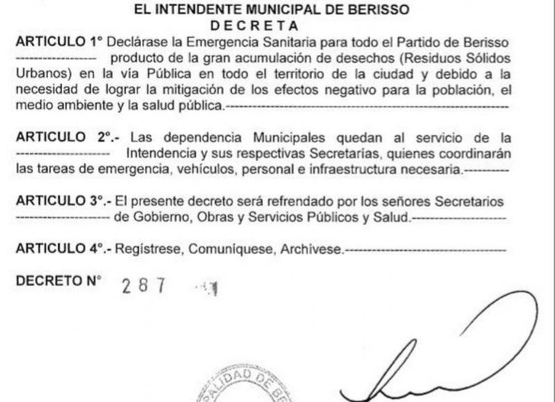 El decreto en cuestión.