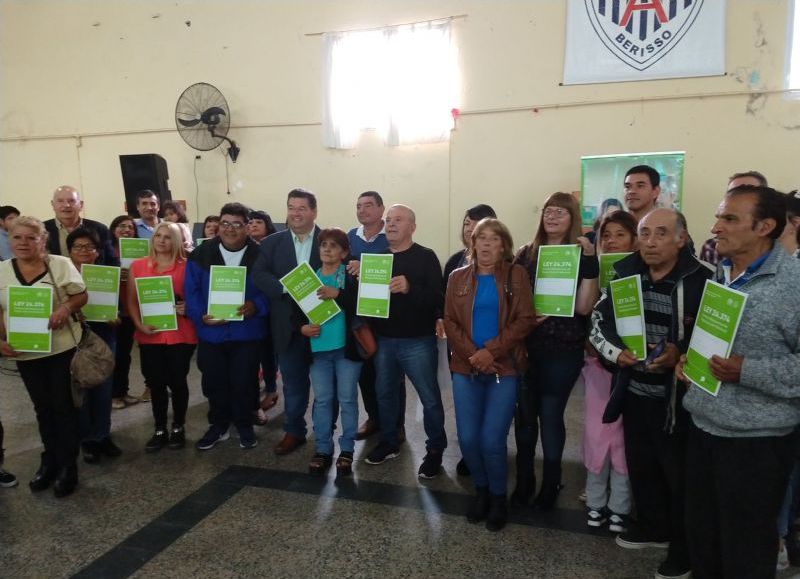 Ceremonia en el Club Almafuerte.