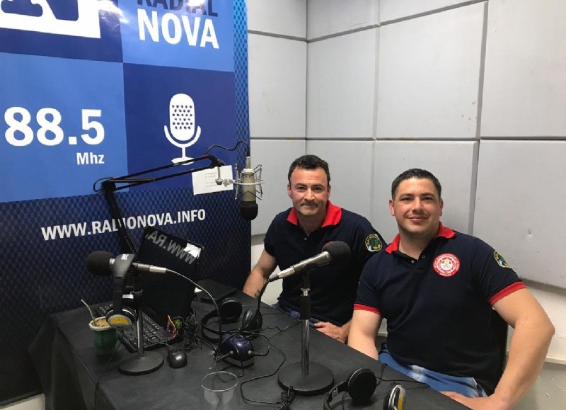 Hugo Baudry y Cristian Heller en el aire de BerissoCiudad en Radio.