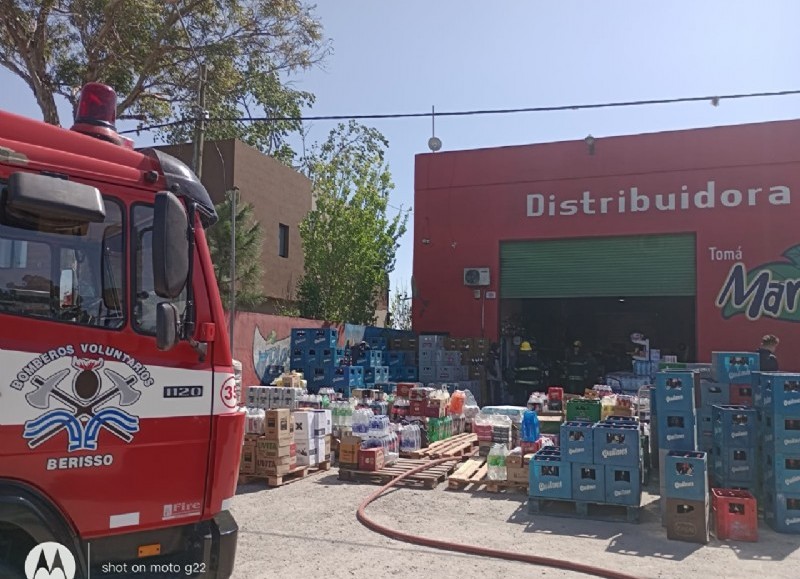 Intervención de los bomberos.