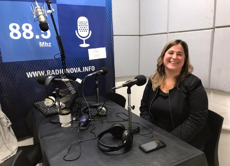 Micaela Guas, en el aire de BerissoCiudad en Radio.