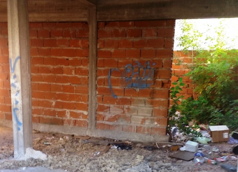 Obra abandonada en 12 y 166.