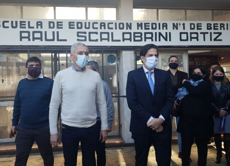 El ministro de Educación nacional fue recibido por el intendente Cagliardi.