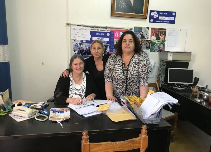 Norma Gómez (derecha), junto a sus compañeras del SSP.