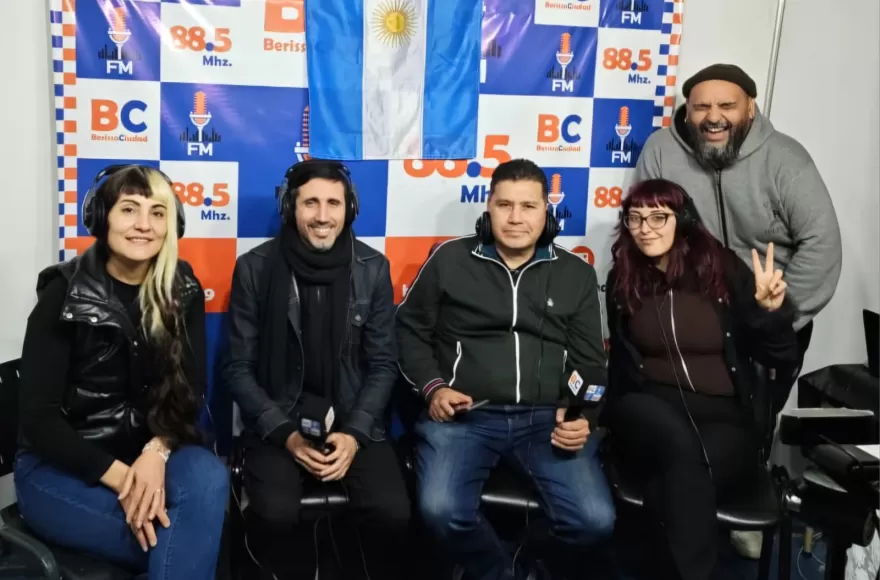 El equipo de BerissoCiudad en el lugar de los hechos.