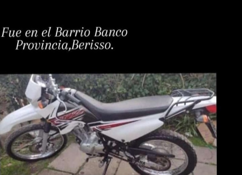 Moto apropiada por los amigos de lo ajeno.