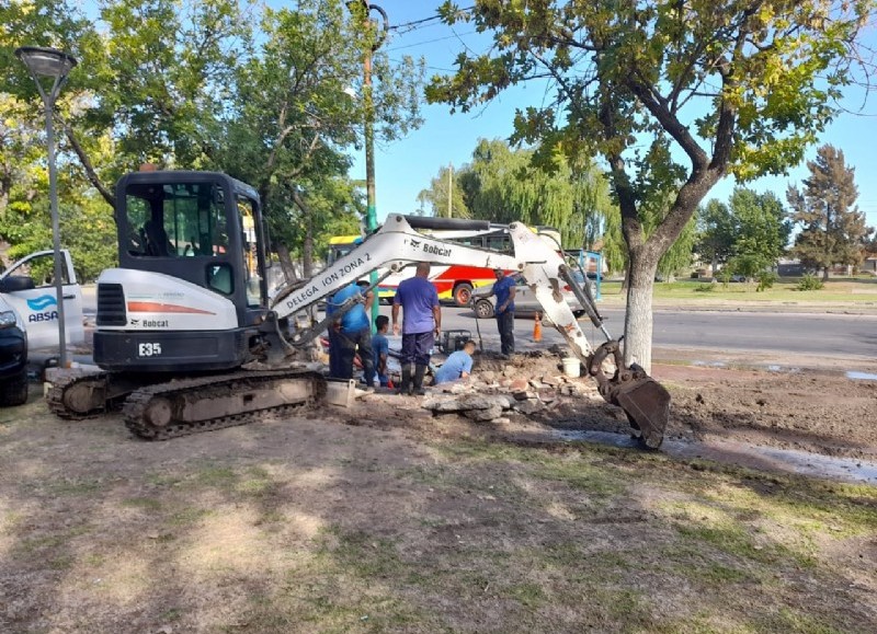 Cuadrilla en plena labor.