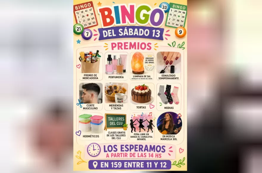 Los premios del bingo.