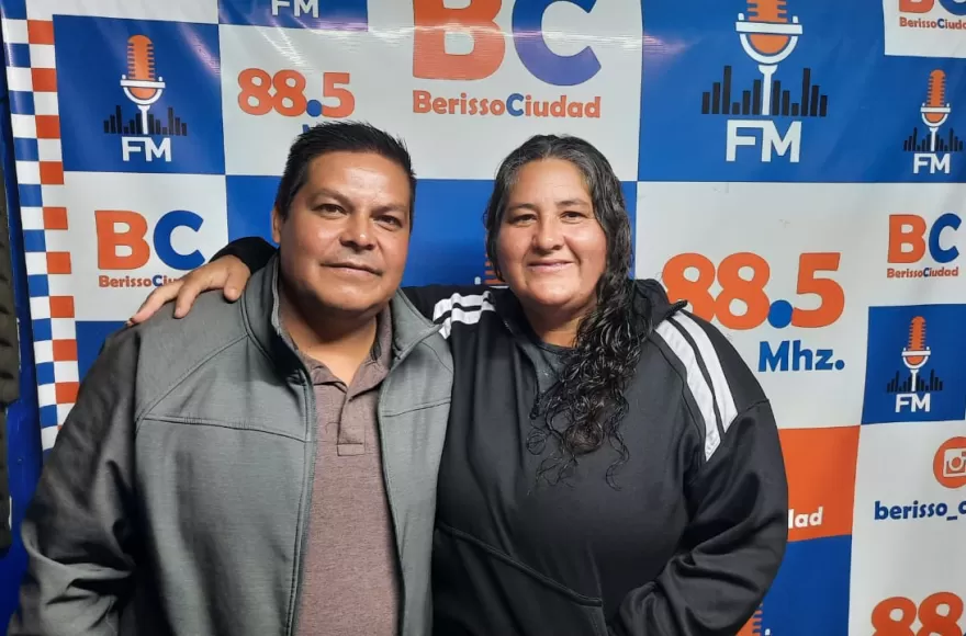 Luján López y Matías Sosa, referentes del comedor comunitario Comedor Los Peques.