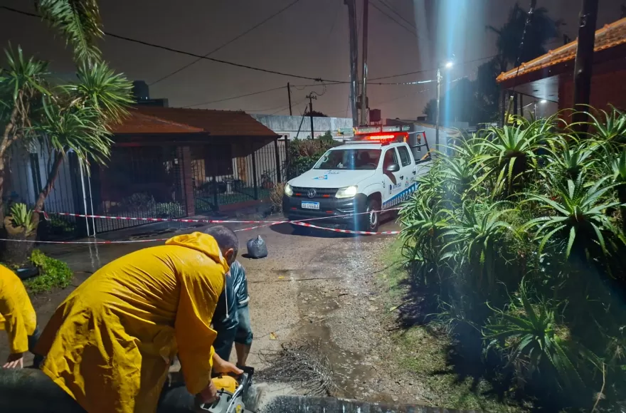 Intensa labor de los servicios de emergencia.