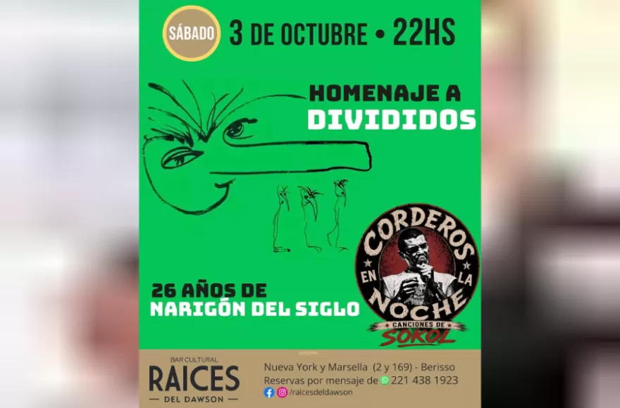 Se viene un homenaje a Divididos en La Nueva York.