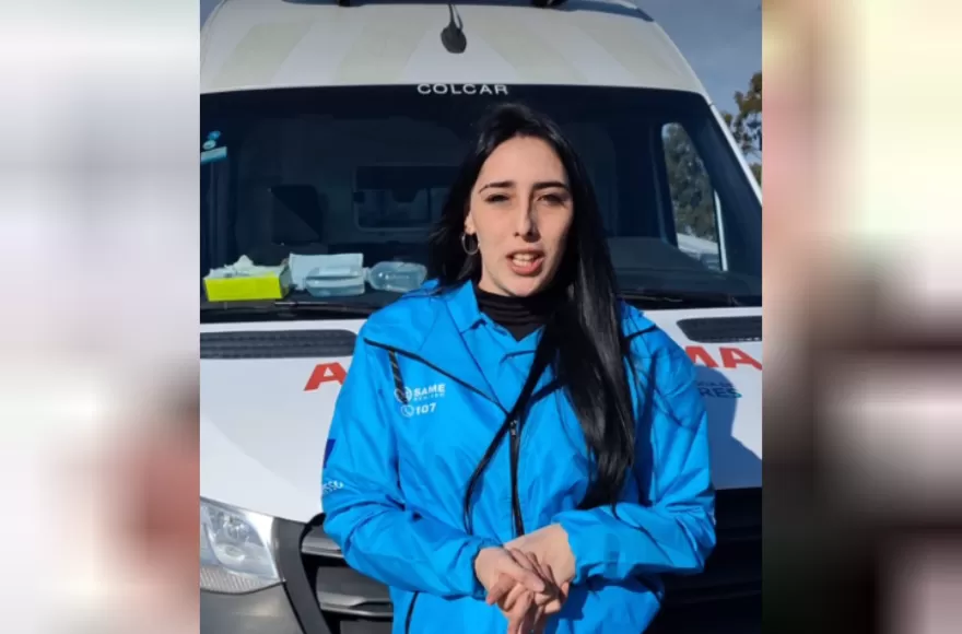 Celeste Urrizmendi se convirtió en la primera mujer conductora del SAME Berisso