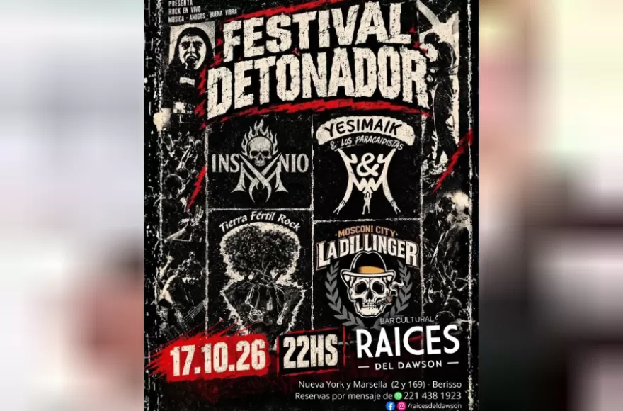 El Festival Detonador tendrá lugar el sabado.
