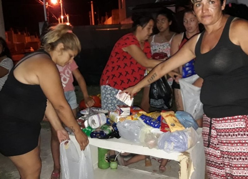 Juntaron mercadería para ayudar a la mujer de este sujeto, víctima constante de maltrato.