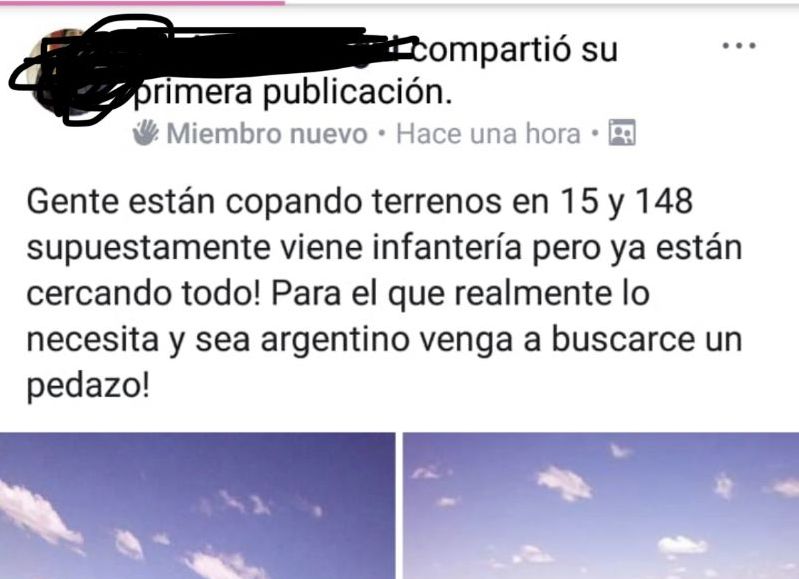 Captura de lo publicado en la popular red social.