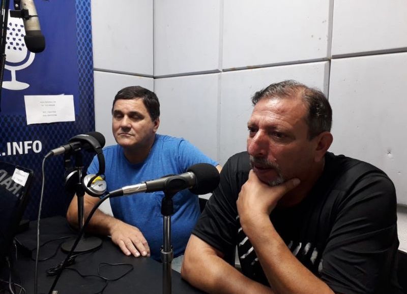 Daniel Galli y Jorge Di Pietro, en el aire de BerissoCiudad en Radio.