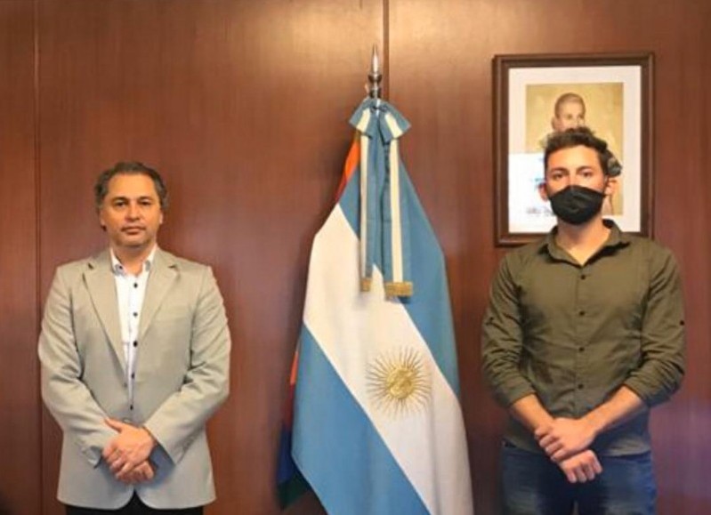 Alejandro Costa, funcionario del Ministerio de Salud de la Nación, junto a Emiliano Barriga Stapich.