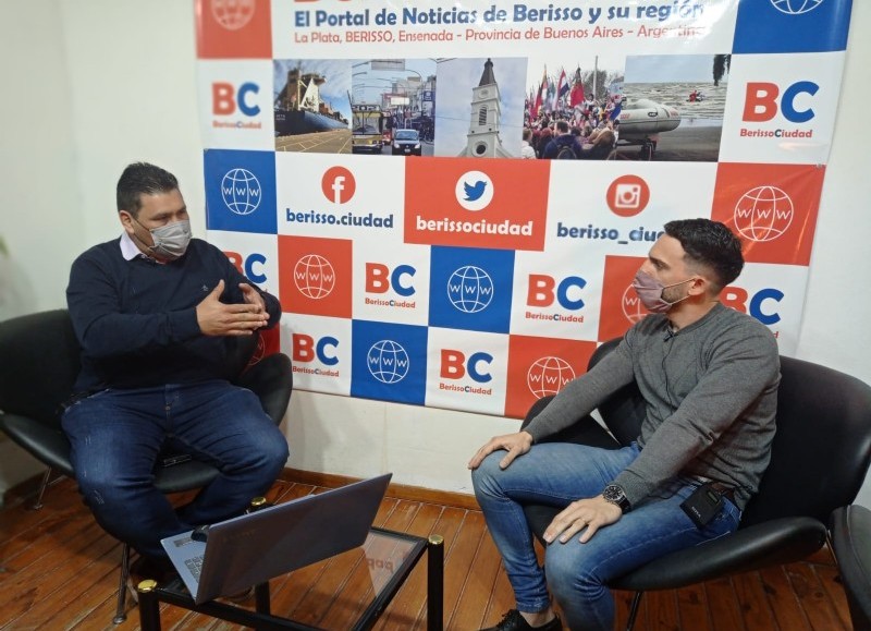 El concejal del Frente Renovador pasó por "Berisso Ciudad - El Backup".